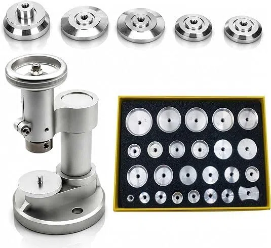 DKULMN Ensemble d'outils pour Montre, Outil de Remplacement de Batterie de Montre avec 25 moules pour Ouvrir/Fermer Les boîtiers de Montre