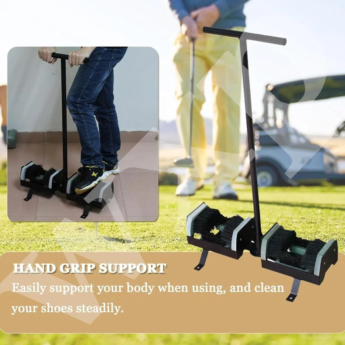 Nettoyant pour bottes d'extérieur avec poignée ergonomique, brosse robuste pour toutes les chaussures, parfait pour la randonnée, le camping et les aventures en plein air, la conception robuste pour u
