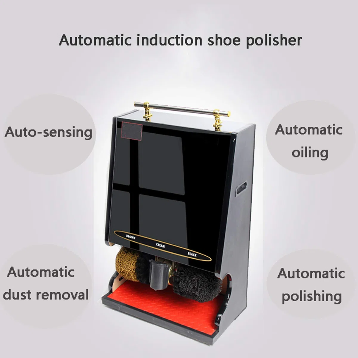 kit de cirage, Automatic induction shoe polisher cleaning brush kit shoes polishing machine for hotel entrance