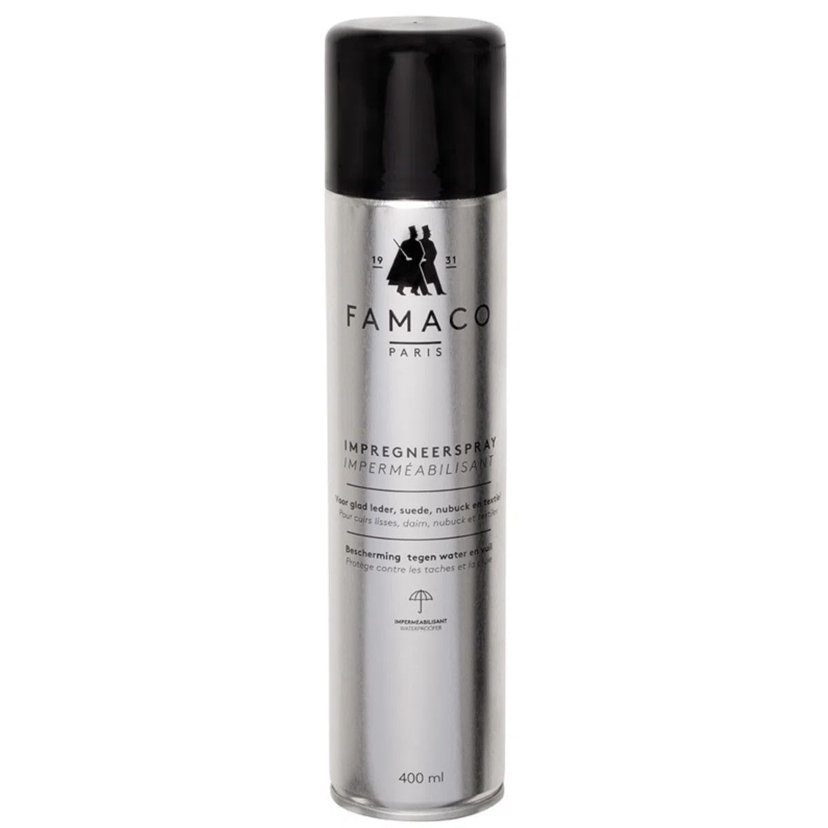 Famaco Imperméabilisant, L'imprégnation pour chaussures en cuir, daim ou textile, 400 ml, Incolore