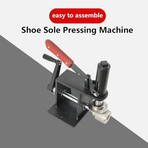 Presseuse à semelle manuelle pour réparation de chaussures en cuir, pression et épaisseur réglables pour usage professionnel et bricolage