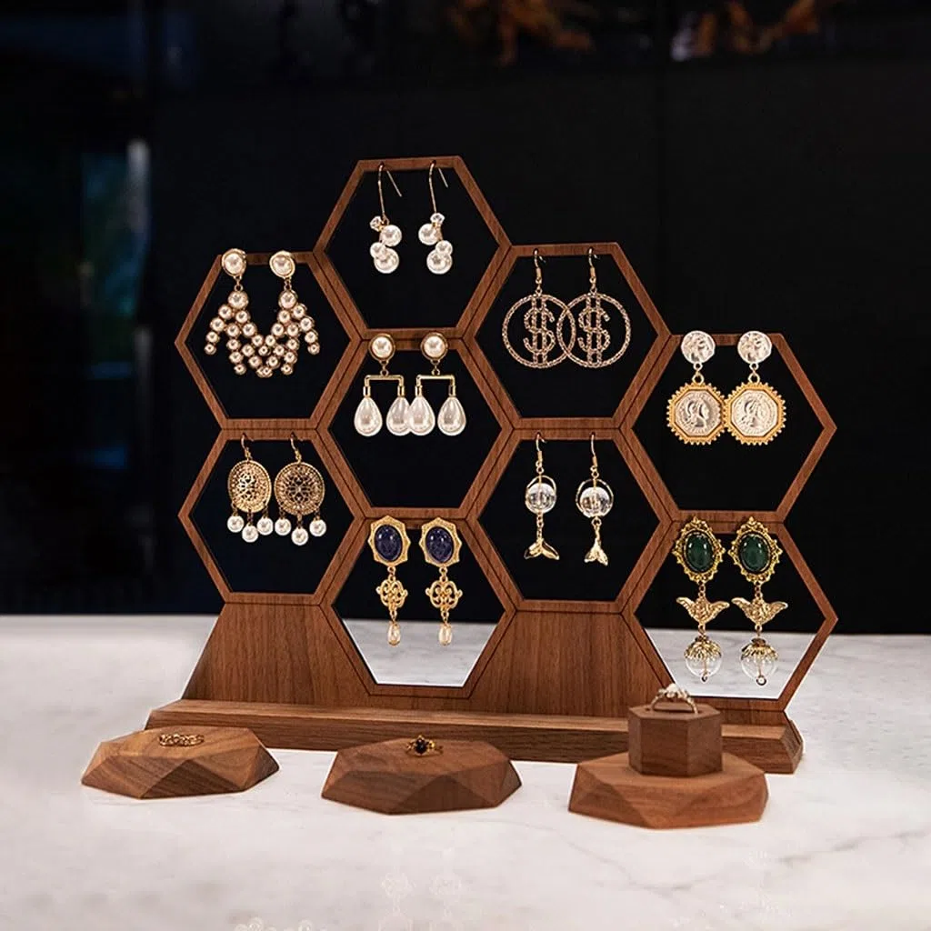 Jewelry Storage Présentoir de Bijoux Chinois rétro créatif décoration créative Bague Boucle d'oreille Support de Bijoux présentoir de Bijoux Jewelry Display Stand