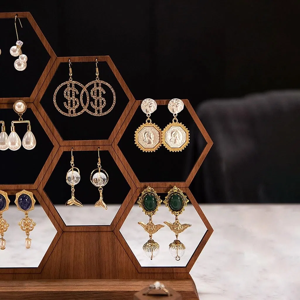 Jewelry Storage Présentoir de Bijoux Chinois rétro créatif décoration créative Bague Boucle d'oreille Support de Bijoux présentoir de Bijoux Jewelry Display Stand
