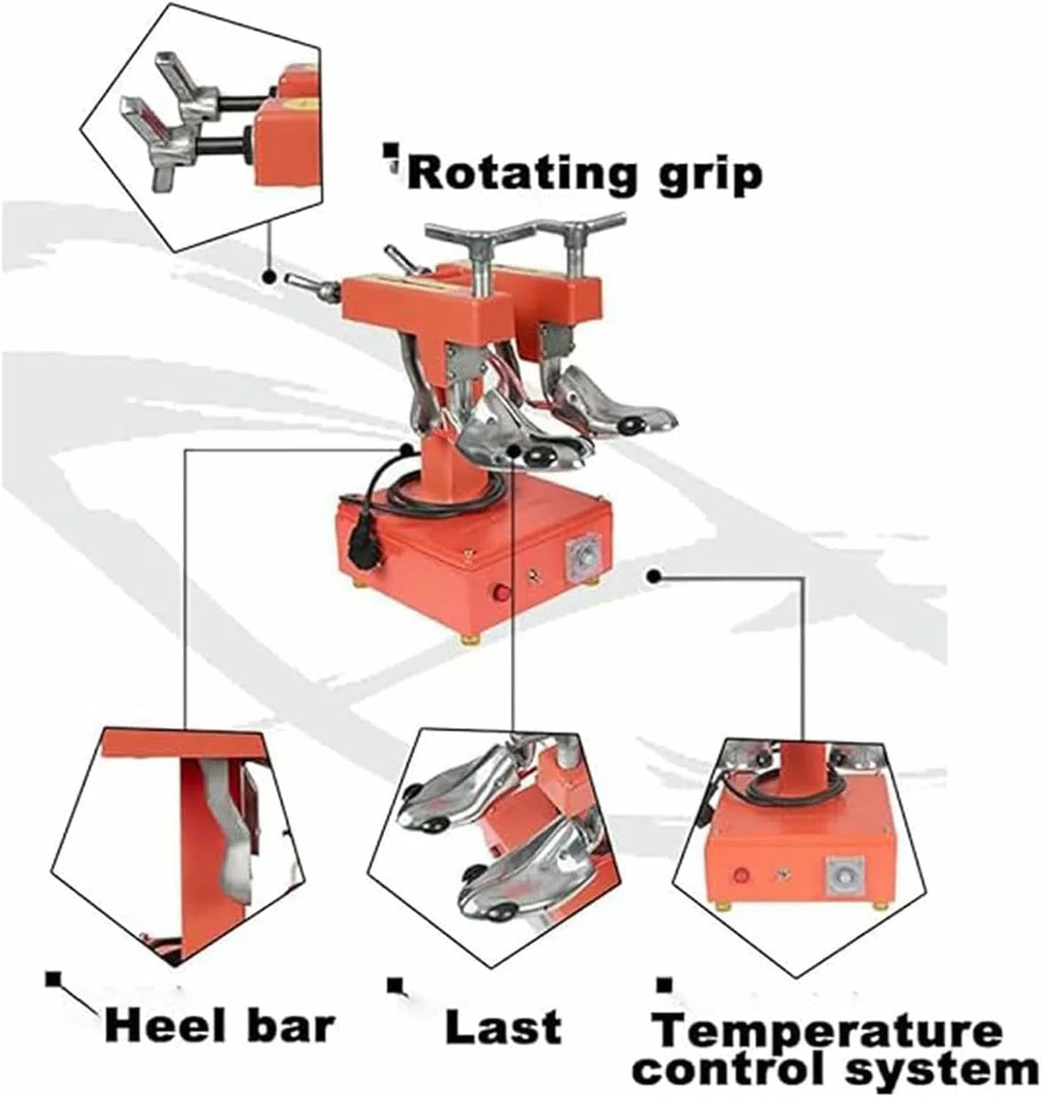 Machine D'extension De Chaussure Électrique, Machine De Réparation De Chaussures en Aluminium avec Contrôle De Température, Largeur Et Longueur Réglables, pour Cordonnier Cordonnier