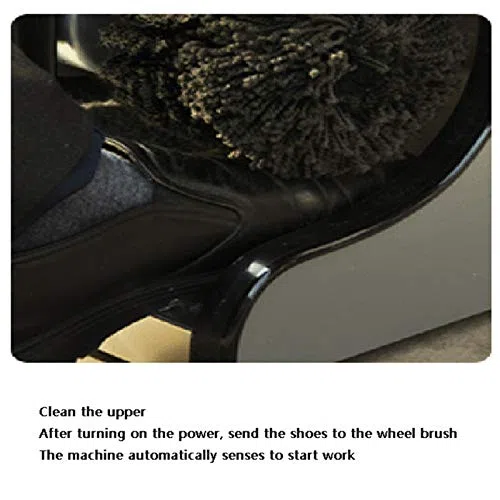 Polisseuse électrique Automatique à Induction pour Chaussures, Nettoyeur électrique - Acier Inoxydable, kit de Nettoyage Portable pour Chaussures en Cuir avec dépoussiérage et Polissage